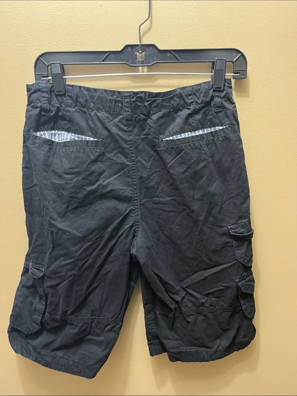 U.S. Polo Assn. Black Cargo Shorts with Red Pony